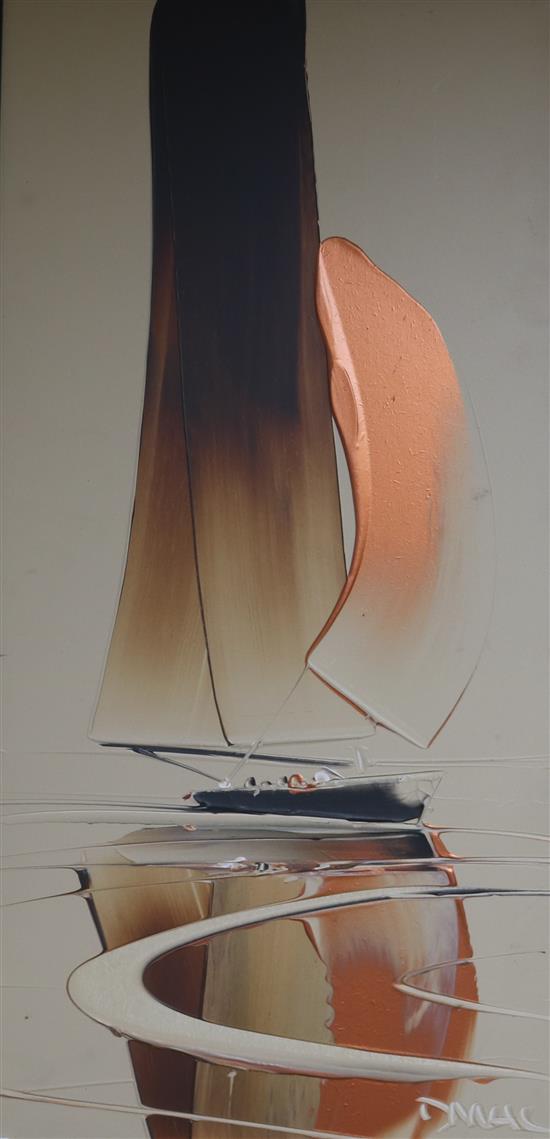 Duncan McGregor (b.1961) Sailing boat 60 x 29cm